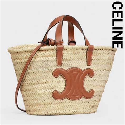 celine straw bag small|celine triomphe bag.